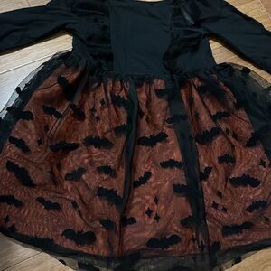 Cat & Jack Black and Orange Bat Dress